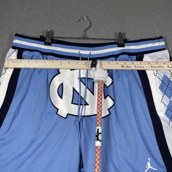 University of North Carolina Tar Heels Shorts Men XXL 2XL Blue Jordan Basketball - Picture 14 of 16